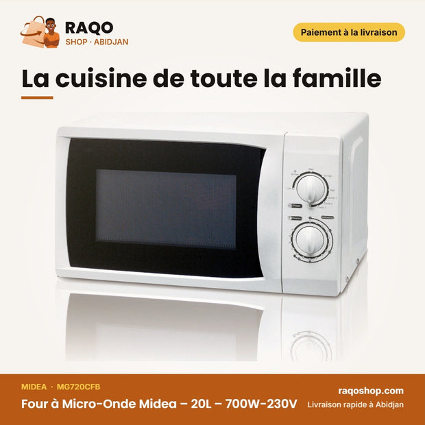 Four à Micro-Onde Midea – 20L – 700W-230V – 5 Power Levels | MG720CFB