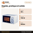 Four à Micro-Onde Midea – 20L – 700W-230V – 5 Power Levels | MM720CFB-S