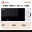Four à Micro-Onde Midea – 20L – 700W-230V – 5POWER Level | MM7P012MZ-W