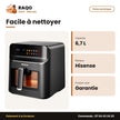 Friteuse à Air Hisense – 6.7L Net – Digital – Hot Air Circulation | H06AFBS2S3