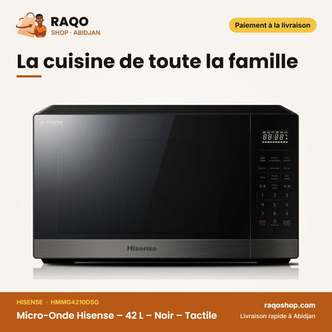 Micro-Onde Hisense – 42 L – Noir – Tactile | HMMG4210DSG