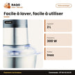 Mini Hachoir Nasco – 2L – Bol en Acier Inoxydable – 300W | MC373B-GS