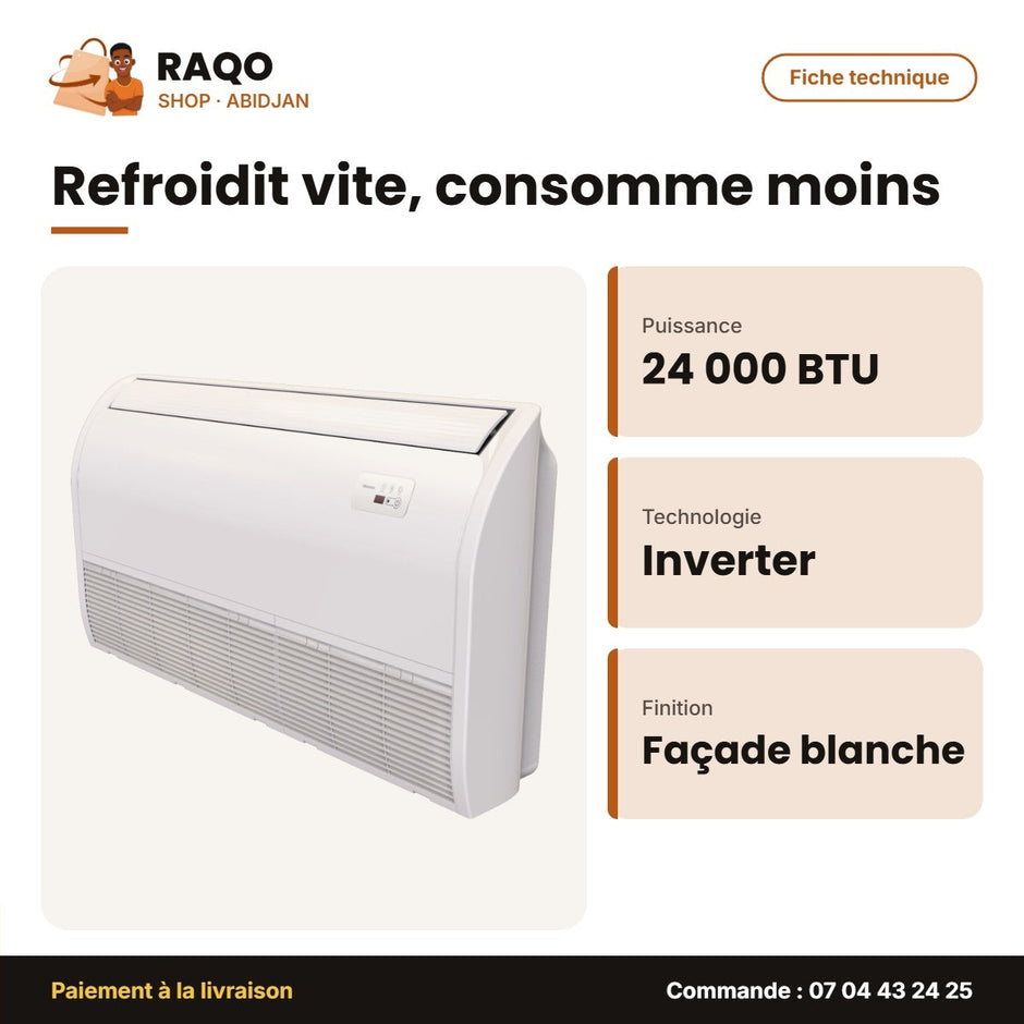 Split Allège 24.000 BTU Hisense – R-410 – Façade Blanche – Inverter Expert | AUV-24UR4SJA5