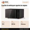 Micro-Onde Hisense – 25 Litres – 900W – Noire | H25MOBS7H
