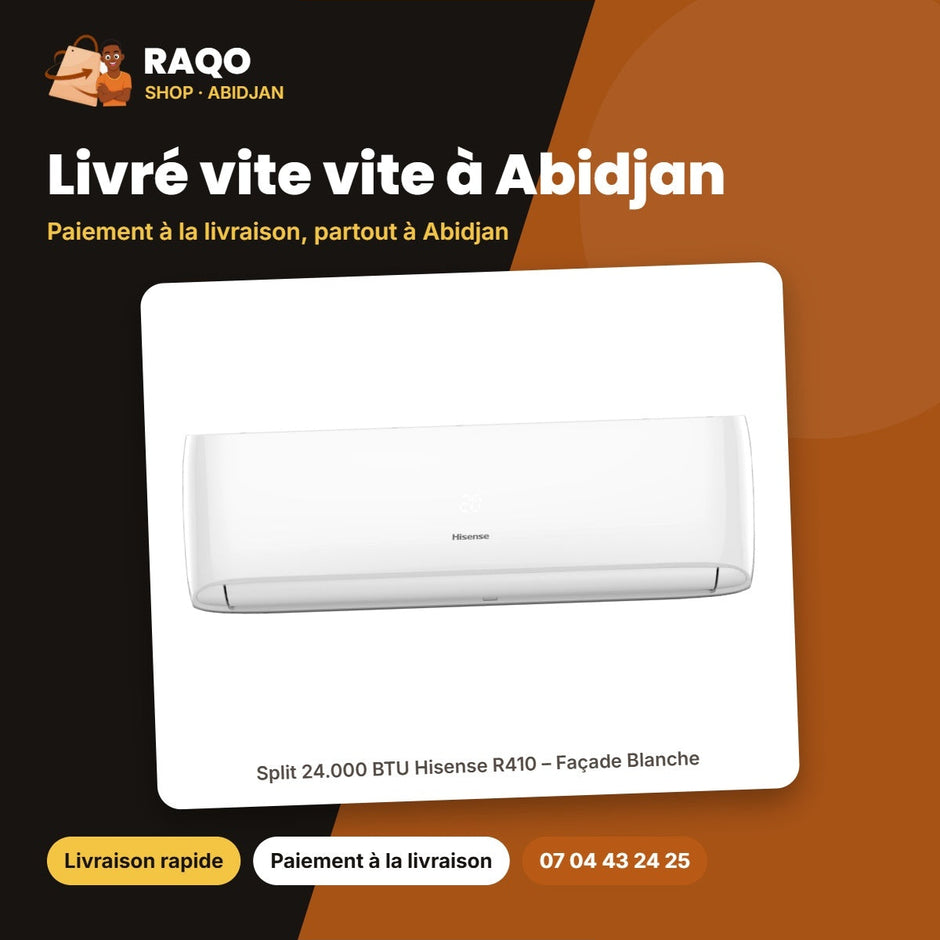 Split 24.000 BTU Hisense R410 – Façade Blanche | AS-24CR4SXTCE