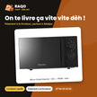 Micro-Onde Hisense – 20 L – 700W – Noir | H20MOBP1HG