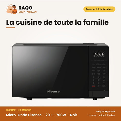 Micro-Onde Hisense – 20 L – 700W – Noir | H20MOBS6