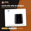 Friteuse à Air Philips 1400W 4.1 Litres – 90% Less Fat Noir | HD9200/90