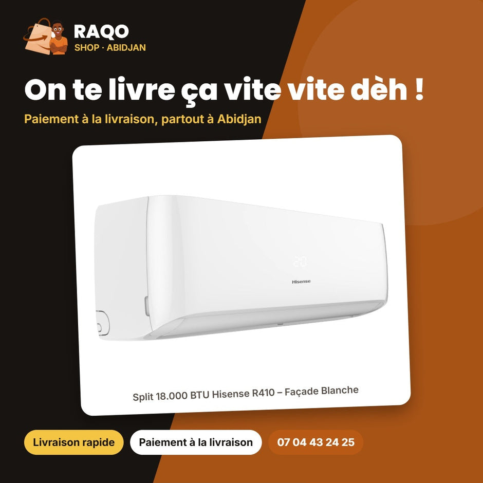 Split 18.000 BTU Hisense R410 – Façade Blanche | AS-18CR4SMSCE