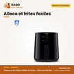 Friteuse à Air Philips 1400W 4.1 Litres – 90% Less Fat Noir | HD9200/90