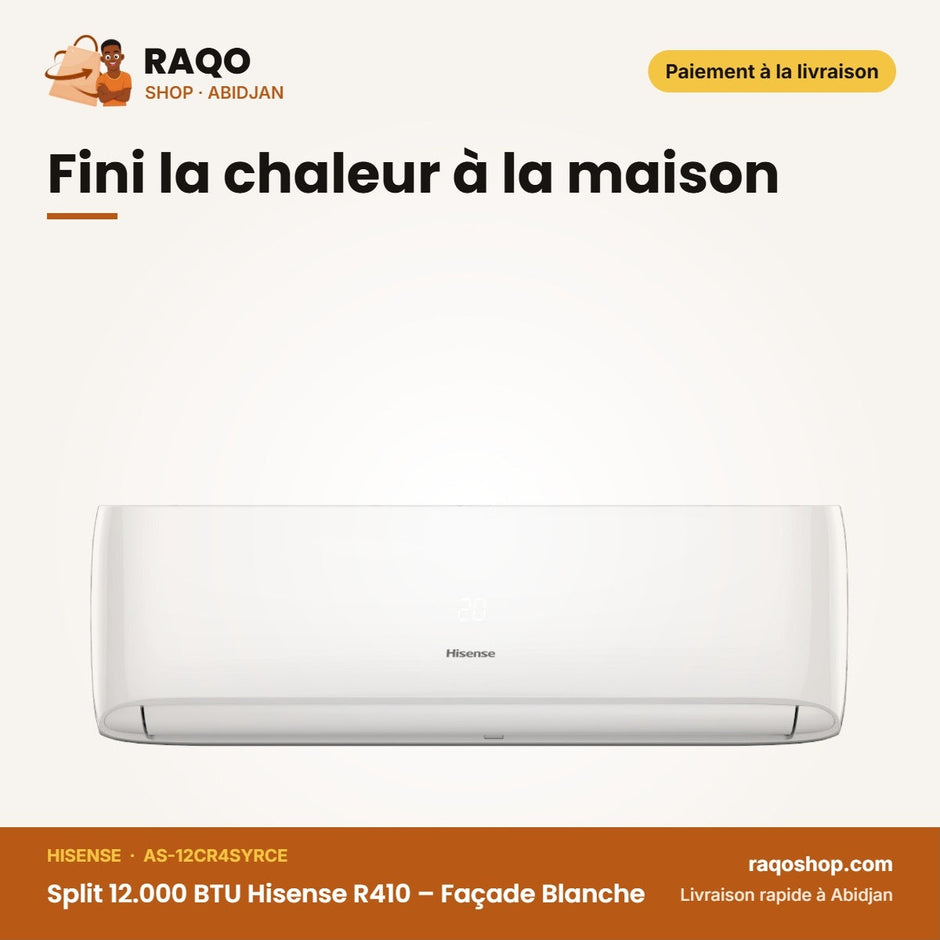 Split 12.000 BTU Hisense R410 – Façade Blanche | AS-12CR4SYRCE