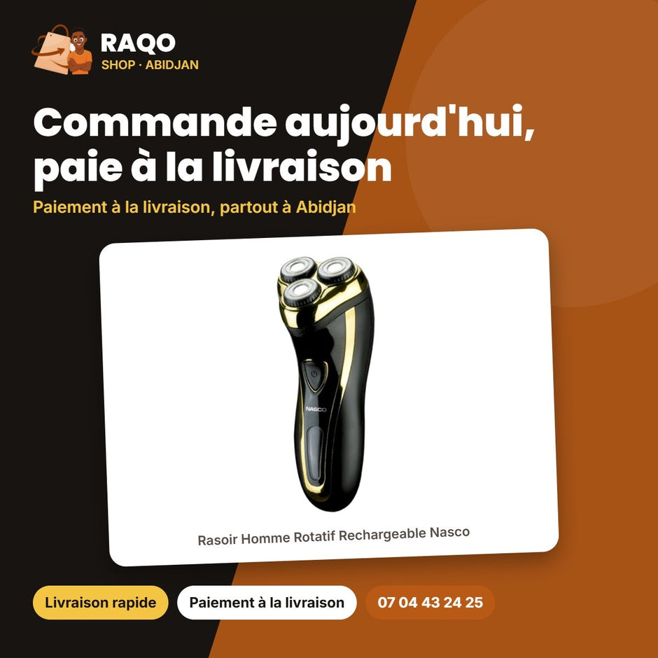 Rasoir Homme Rotatif Rechargeable Nasco | NA-8608