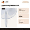 Ventilateur à Pied Midea – 3VITESSES – Blanc – 3 Hélices | VENT_FS40-16JA