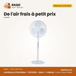 Ventilateur à Pied Midea – 3VITESSES – Blanc – 3 Hélices | VENT_FS40-16JA