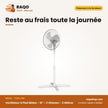 Ventilateur à Pied Midea – 16'' – 3 Vitesses – 3 Hélices | FS40-21M