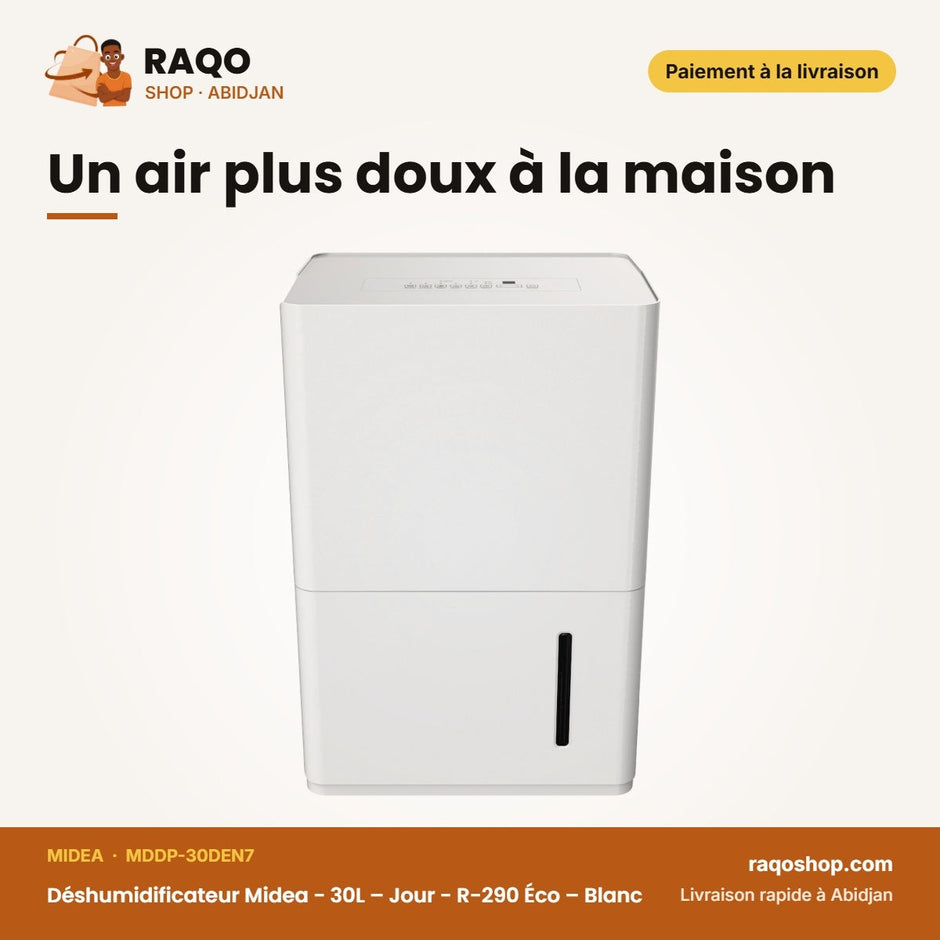 Déshumidificateur Midea - 30L – Jour - R-290 Éco – Blanc | MDDP-30DEN7