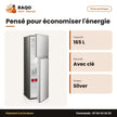 Réfrigérateur Nasco – 165L (121LT+44LT) – Silver – Avec Clé | HNASF2-22