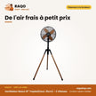 Ventilateur Nasco 10'' Trepied(haut. 25cm) – 3 Vitesses – 4 Hélices | VENT_FD-25MC