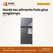 Réfrigérateur Double Porte Nasco – 168L Net (120LT+48LT) – Avec Clé – Silver | NASF2-200K