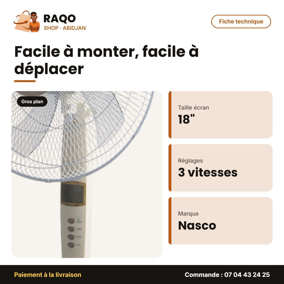 Ventilateur à Pied Nasco 18