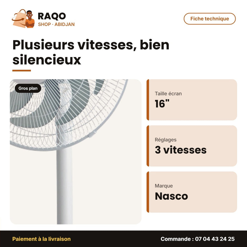 Ventilateur à Pied Nasco 16