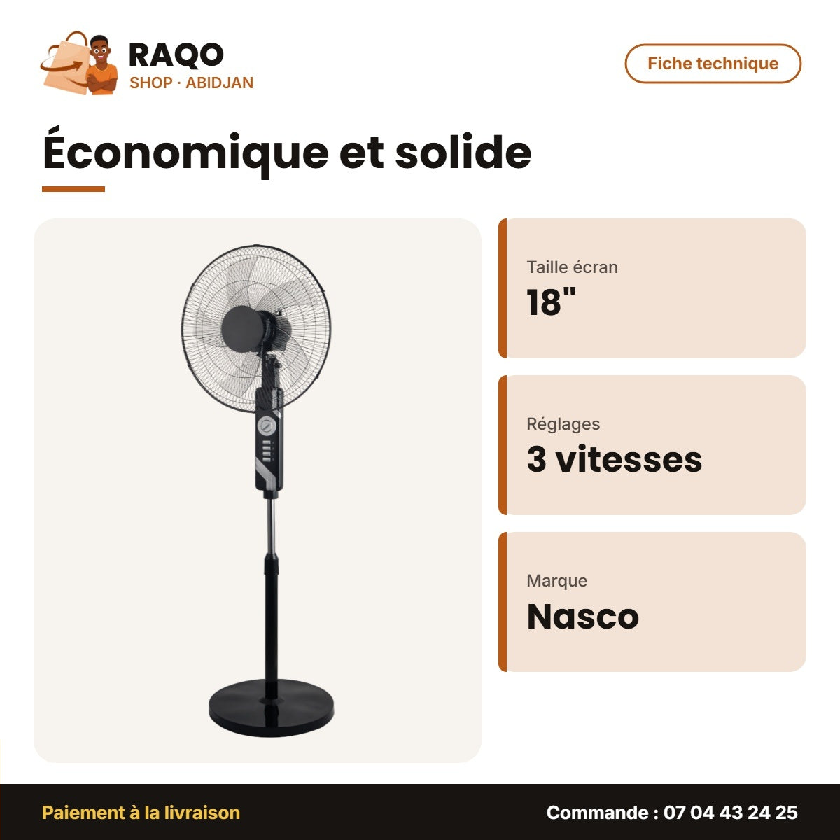 Ventilateur à Pied Nasco 18