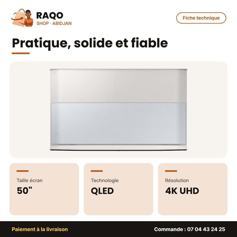 The Serif 50'' QLED Samsung – Smart – 4K UHD – 4 HDMI | QA50LS01BAUXGH