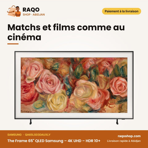 The Frame 65" QLED Samsung – 4K UHD – HDR 10+ – Smart TV | QA65LS03DAUXLY