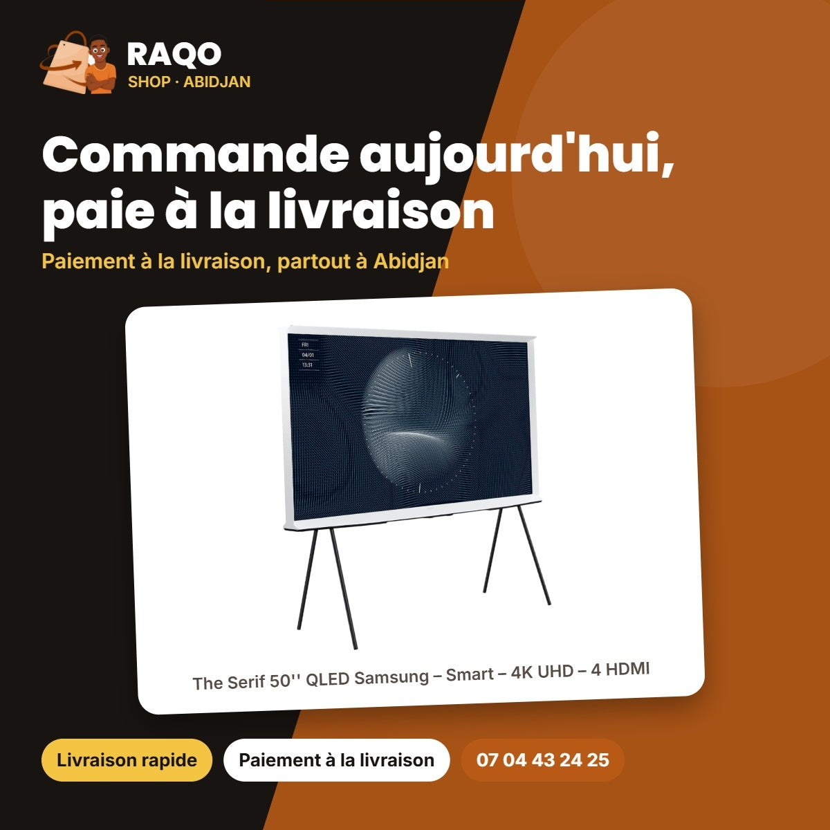 The Serif 50'' QLED Samsung – Smart – 4K UHD – 4 HDMI | QA50LS01BAUXGH