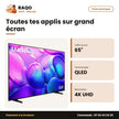 TV 65'' QLED Samsung – 4K UHD – Smart TV – 3 HDMI | QA65Q6FAAUXLY