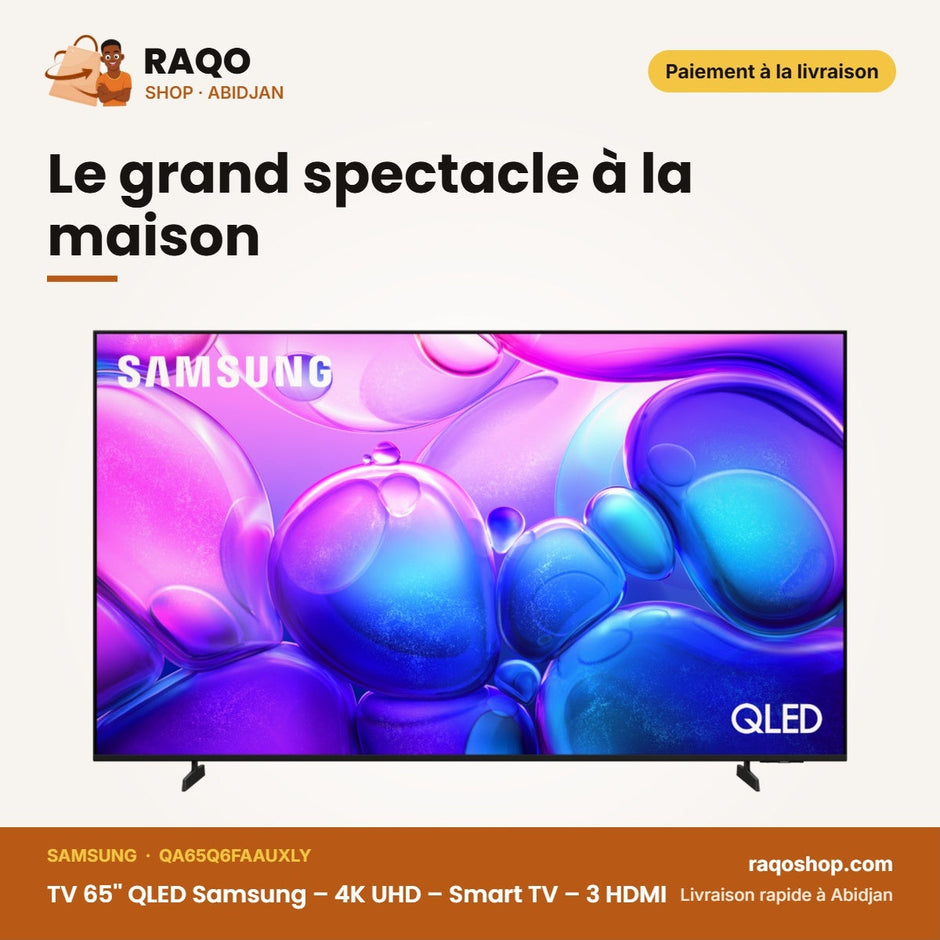 TV 65'' QLED Samsung – 4K UHD – Smart TV – 3 HDMI | QA65Q6FAAUXLY