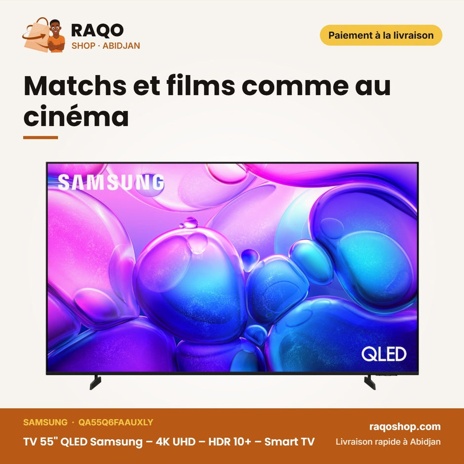 TV 55'' QLED Samsung – 4K UHD – HDR 10+ – Smart TV | QA55Q6FAAUXLY