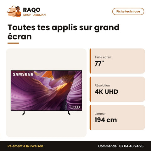 TV 77'' OLED Samsung – Neural Quantum Processor 4K – Smart TV – 194cm | QA77S85FAEXLY