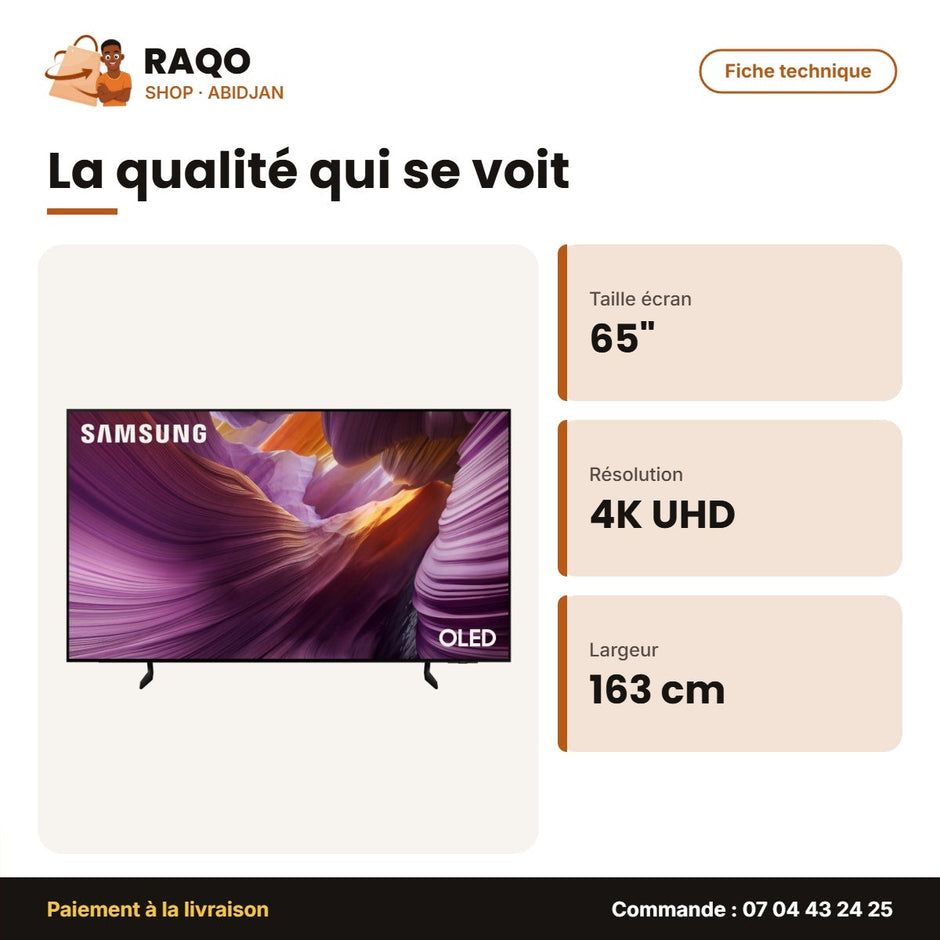 TV 65'' OLED Samsung – Neural Quantum Processor 4K – Smart TV – 163cm | QA65S85FAEXLY