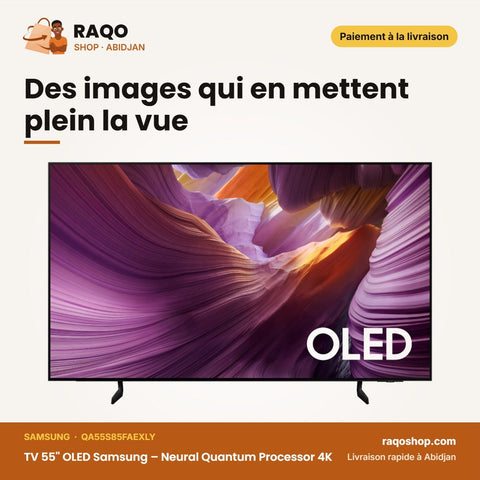 TV 55'' OLED Samsung – Neural Quantum Processor 4K – Smart TV – 138cm | QA55S85FAEXLY