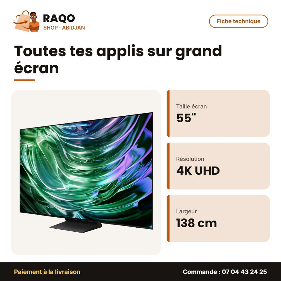 TV 55'' OLED Samsung – Neural Quantum Processor 4K – Smart TV – 138cm | QA55S90DAUXLY