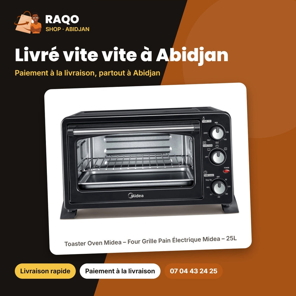 Toaster Oven Midea – Four Grille Pain Électrique Midea – 25L – Noir | MG25CEX