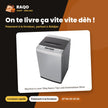 Machine à Laver 10kg Nasco Top Load Automatique Silver – Affichage Numerique | SNASTL-10KG-G