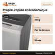 Machine à Laver 10kg Nasco Top Load Automatique Silver – Affichage Numerique | SNASTL-10KG-G