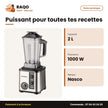 Mixeur Professionnel Nasco – 2 L – 8 In 1 – 1000W | NAS-BLMF975-TMT