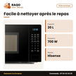 Micro-Onde Hisense – 20 Litres – 700W – Noire | H20MOBS11