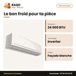 Split 24.000 BTU Inverter Hisense R410 – Façade Blanche | AS-24TR4SBBDK1