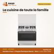 Gazinière 4 Feux + 2 Plaques Électriques Hisense – 90cm – Bouton Poussoir | HF942GEES