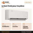 Split 18.000 BTU Inverter Hisense R410 – Façade Blanche | AS-18TW4SWPHB00