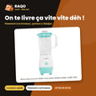 Mixeur Nasco 0.8 Litre 300W 4 Pots de Mix (800ML-600ML-330ML-60G) – Plast. | MIXER_BL1030K-GS