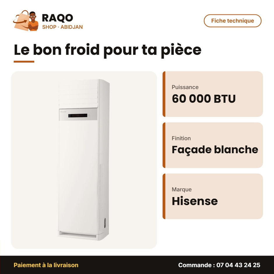 Armoire Split Hisense 60.000 BTU – Façade Blanche | AUF-60HTR6SEMPA