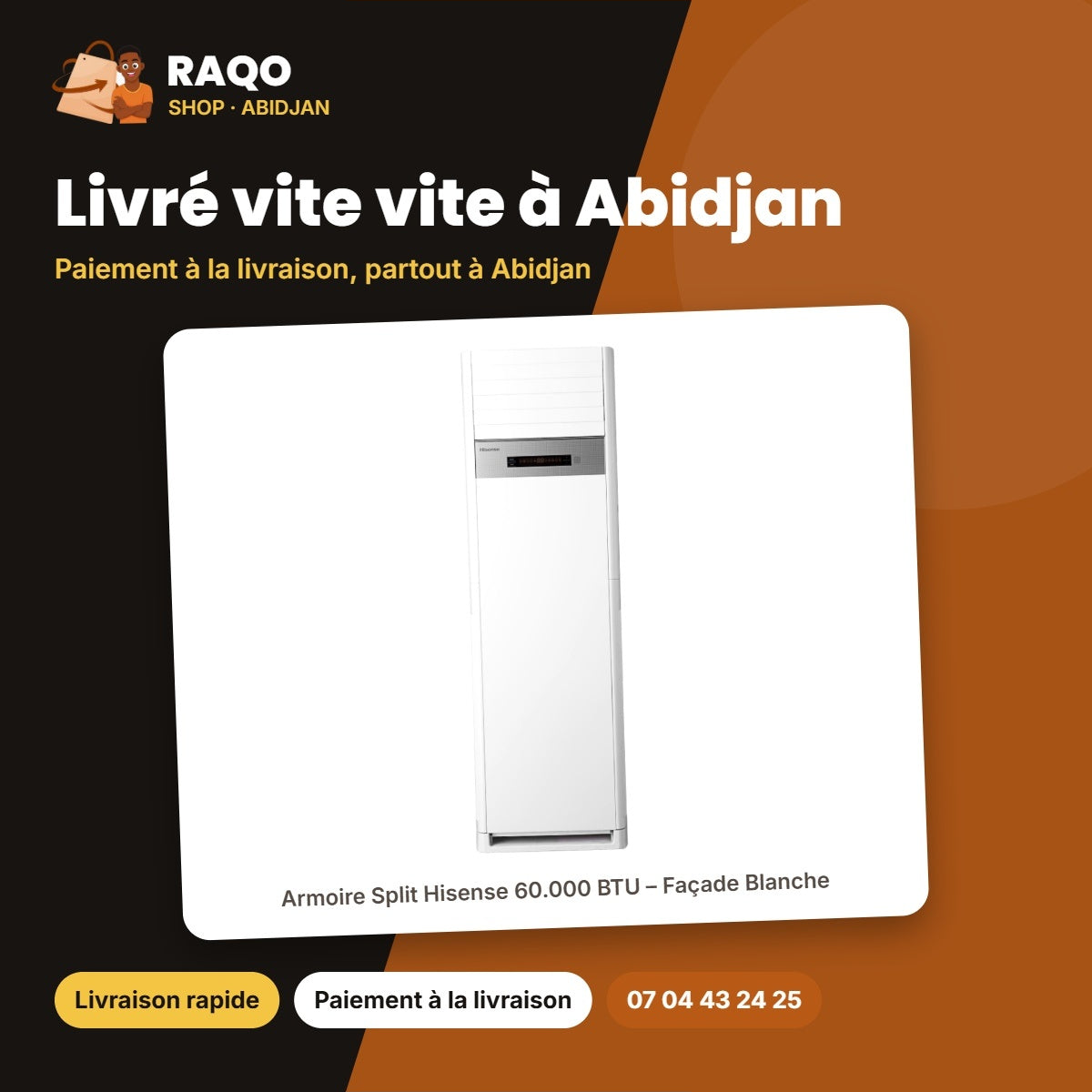 Armoire Split Hisense 60.000 BTU – Façade Blanche | AUF-60HTR6SEMPA