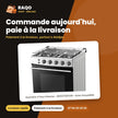 Gazinière 4 Feux Hisense – 60X57X87CM – Acier Inoxydable – Electric Power 25W | HFG60121X