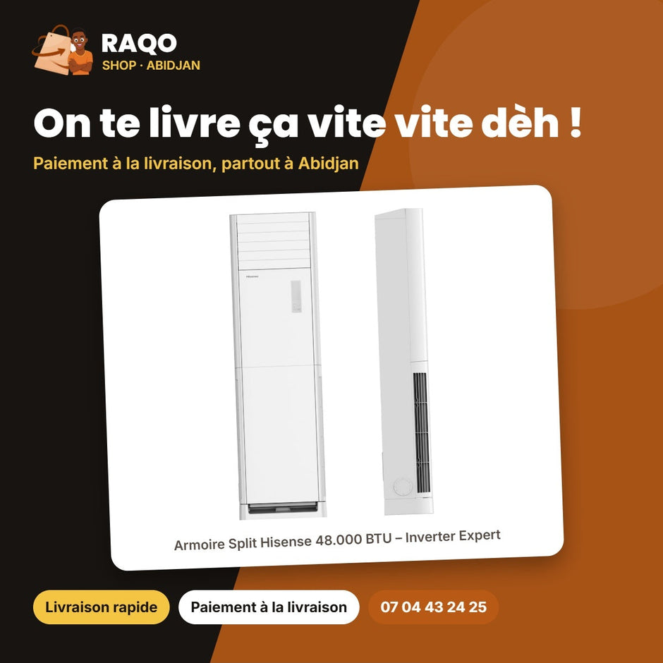 Armoire Split Hisense 48.000 BTU – Inverter Expert – Façade Blanche | AUF-48TR6SQMJE
