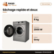 Sèche Linge Hisense – 8kg – Grey – 2000W | DV1W801UT